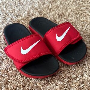 Red Nike Slides/Sandals